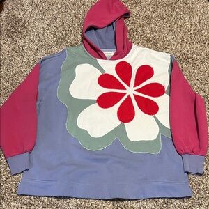 Free People Pink and Purple Hoodie